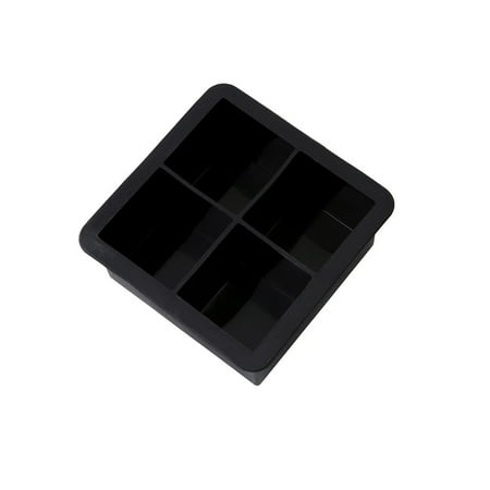 

5Pcs Ice Cube Tray Freezer Oven Temperature Resistant Square Non-stick Icing Mold DIY Beverage Juice Freezing Mould Reusable Maker 4 Cavity