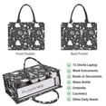 thumbnail image 2 of Large Capacity Tote Bag,Vintage Halloween Elements Pattern Handbag Fashion Luxury Tote Bag,15.7"x13"x 5.1" Inches,Laptop Compatible, 2 of 6