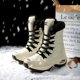 thumbnail image 1 of Botas de nieve impermeables de media pantorrilla para mujer, Botas de senderismo altas hasta el muslo, cómodas, alta calidad, Invierno, 1 of 4