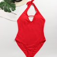 thumbnail image 3 of Vedolay Womens 1 Piece Summer Fashion Plus Size Solid Color Swimsuits,Red 3XL, 3 of 5