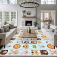 Cartoon Animals Area Rug 5x8 Washable Rug Non Slip Lion Tiger Monkey ...