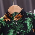 thumbnail image 5 of QUDDERR Toddler Boys Short Sleeve Shirt Outfits Baby Boys Hawaiian Tops Shorts Sets 1-4 Years Printed Shirt Shorts Summer Cotton 2 Piece, 5 of 9