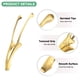 thumbnail image 2 of Uxcell 3 Pcs Pinzas para BBQ Coreanas y Japonesas 11.5" Acero Inoxidable 430 Oro, 2 of 6