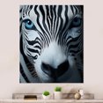 thumbnail image 2 of Designart "Dynamic Black and White Zebra Patterns II" Animals Zebra Metal Wall Art, 2 of 5