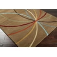 thumbnail image 4 of BoutiqueRugs Davison Contemporary Area Rug - Mustard, Dark Brown, Dusty Coral - 9'9" Round, 4 of 16