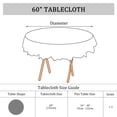 thumbnail image 7 of PiccoCasa Vinyl Tablecloth Round 60" Dia God Flower Pattern Waterproof, 7 of 7