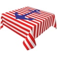 thumbnail image 2 of Nautical Anchor Red Stripes Soft Tablecloth Square Dinng Table Covers for Kitchen & Table Linens 60" x 60", 2 of 8
