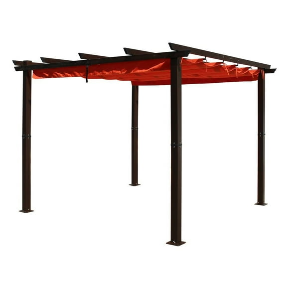 3 Meter Aluminum Framed Pergola, Terra Cotta