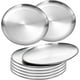 thumbnail image 1 of KAMUGO Placas de Acero Inoxidable de 9 Pulgadas de Metal 304, Juegos de Platos de Cena para Cocina, Platos de Camping 8 Pzas para Picnic, Fiesta Al Aire Libre, 1 of 7