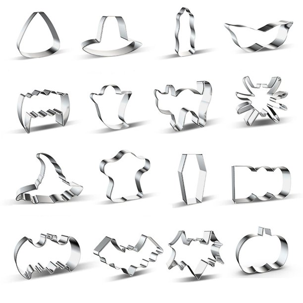 16 Pcs Halloween Series Cookie Cutter Cookie Mold Stainless Steel Material