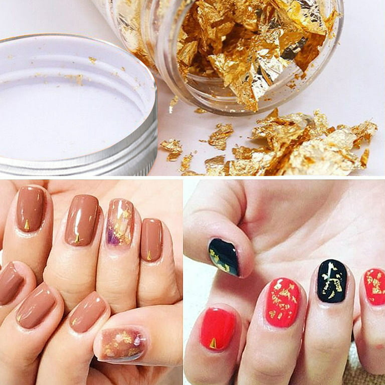 Gold Foil Flakes for Resin, 30g Gold Leaf Flakes for Nail Art, Painting,  Crafts, Slime and Resin Jewelry Making (10g / Bottle)