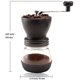 thumbnail image 2 of Molinillo de café con rebabas de cerámica negra, mango de acero inoxidable, cubierta de silicona y capacidad de 12 oz, 2 of 5