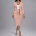 thumbnail image 2 of Prdecexlu Women's 2 Piece Suit Skirt Set Business Office Formal Dress Suit Peplum Blazer Jacket Midi Pencil Skirt Suits Khaki 2XL, 2 of 9