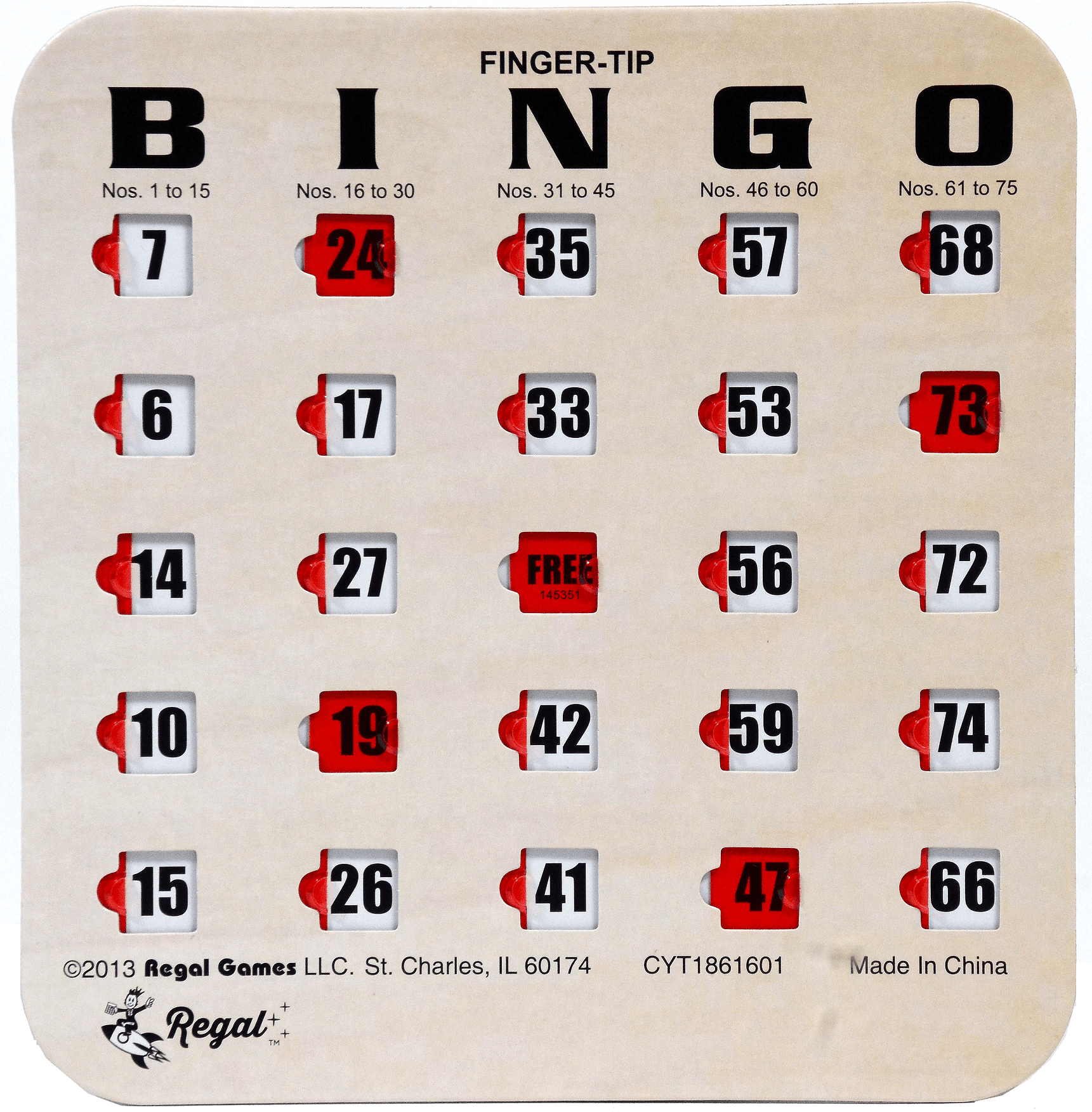 Regal Games 100 Mixed 5.25 inch Bingo Cards
