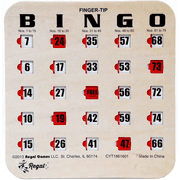 Regal Games 200 Woodgrain / Tan Fingertip Shutter Slide Bingo Cards