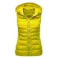thumbnail image 2 of Lovzfmll Winter Coats for Women, Solid Color Sleeveless Hooded Vest, Open Front Quilted Puffer Jacket, Winter Clothing, 2 of 4