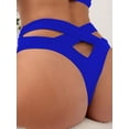 thumbnail image 3 of Women's Criss Cross Cut Out Back Bikini Bottoms Swimsuit Beachwear, 3 of 6