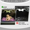 thumbnail image 4 of FOR U DESIGNS Pink Highland Cattle Flower Print Car Trunk Mat Universal Durable Protection Non-Slip Cargo Liner All Weather Stylish Rear Trunk Liner for Most Car Models, 4 of 7