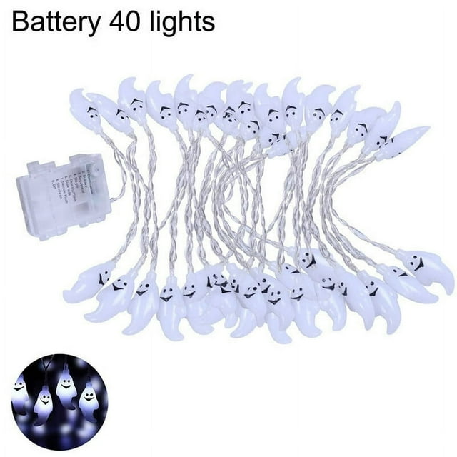 LED String Light String Light Ghost Shape Festival Decoration 10/20/40 LEDs Halloween Fairy Lamp Ornament for Home