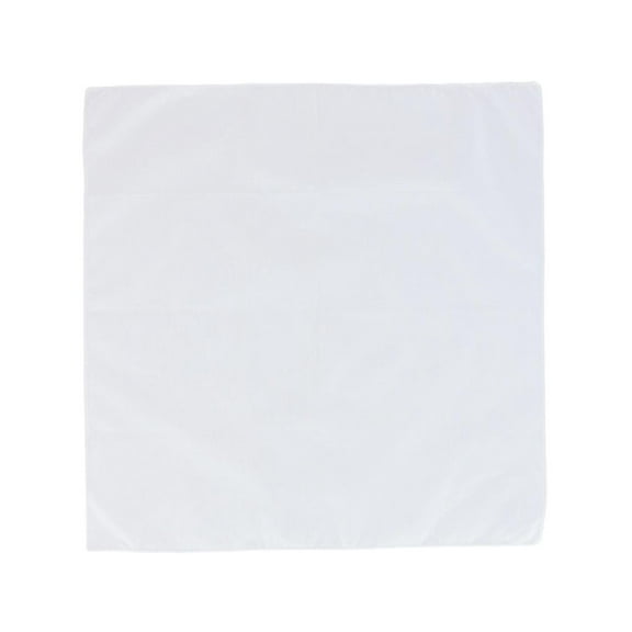 CTM All Cotton 15x15 inch Solid White Cotton Handkerchief (6 Pack)