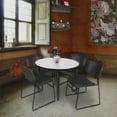 thumbnail image 2 of Regency Kahlo 42 in. Round Breakroom Table- White, Black Base & 4 Zeng Stack Chairs- Black, 2 of 8