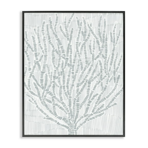 Stupell Industries Sketched Coral Sprigs Nautical & Beach Painting Black Framed Art Print Wall Art, 11 x 14