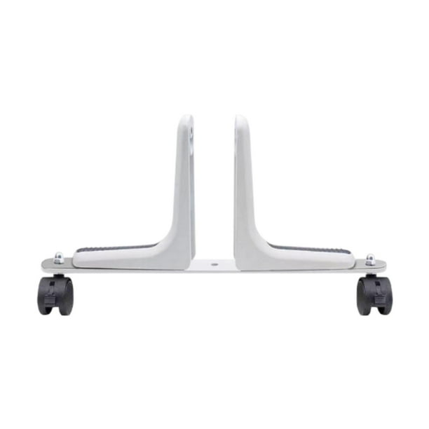 Soporte de pantalla móvil de aleación de aluminio, base de partición plegable, fácil de instalar Blanco