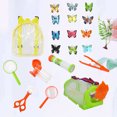 thumbnail image 3 of 21Pcs Insects Toys Set with Telescope Insect Net Outdoor Insect Observation Box Capture Kit Kids Scientific Educational Toys (Butterfly and Capture Box), 3 of 6