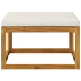 thumbnail image 2 of vidaXL Footrest with Cream White Cushion Solid Acacia Wood, 2 of 4