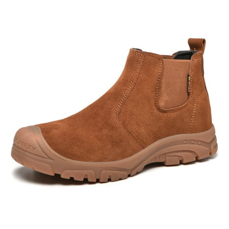 

OwnShoe Men’s Work Boots Steel Toe Safety Shoes Women’s Waterproof Leather Industrial Sneakers