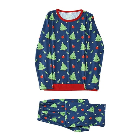 

Youmylove Christmas Letter Plaid Print Tops Pants Clothes Set Xmas Family Matching Parent-Child Pajamas Party Clothes