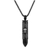 Jpgif Titanium Steel Bible Men's Bullet Pendant Can Be Unscrewed Creative Cross Necklace Can Hold Paper Love Letter Valentine's Day Gift