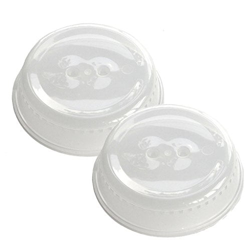 #21568 Set of 2 Vented Microwave Plate Covers / Heating Lids Chef Craft 