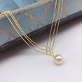 thumbnail image 5 of Pendentif Collier Perle Blanche Plaqué Or 18K pour Femmes, Collier Perle Élégant, 5 of 5