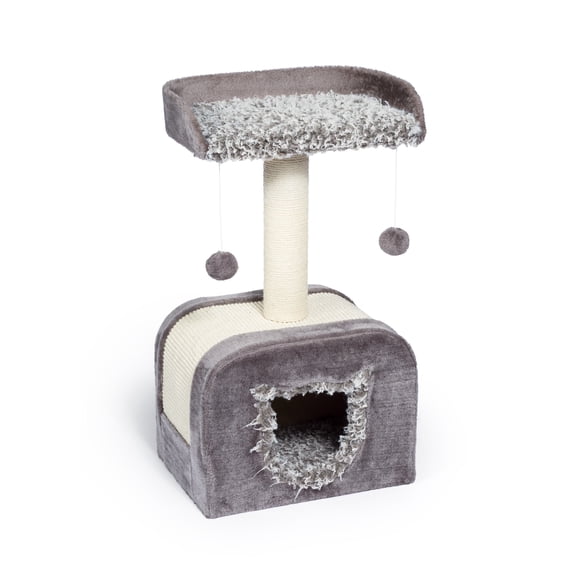 Prevue Pet Products Kitty Power Paws Shag Hideaway Cat Tree 7304