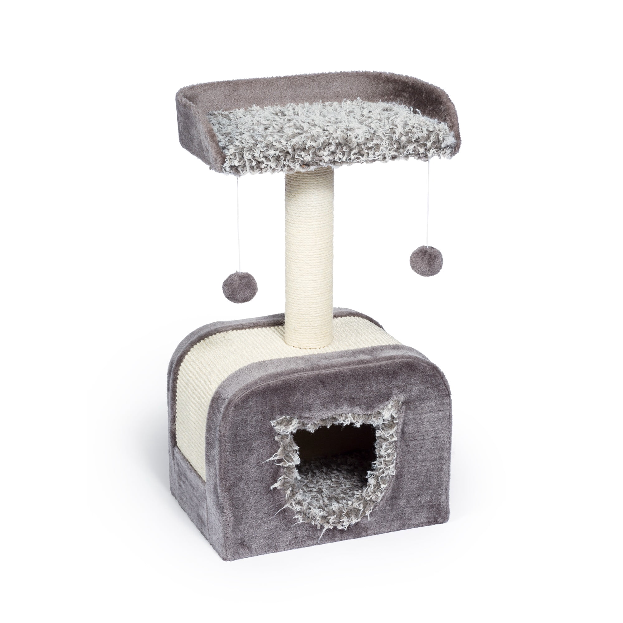 Prevue Pet Products Kitty Power Paws Shag Hideaway Cat Tree 7304