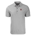 thumbnail image 2 of Men's Cutter & Buck Heather Gray New York Mets Forge Eco Heathered Stripe Stretch Recycled Polo, 2 of 3