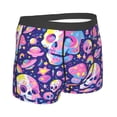 thumbnail image 2 of KLL Skull colorful mushroom Men's Cotton Boxer Briefs Underwear-Small, 2 of 8