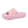 thumbnail image 2 of Lilgiuy Children's Slippers Indoor Bathroom Non-slip Water Leakage Drag Boys And Girls Cute Thick Soft Bottom Sandals Pink,185-6 Years for 2022, 2 of 3