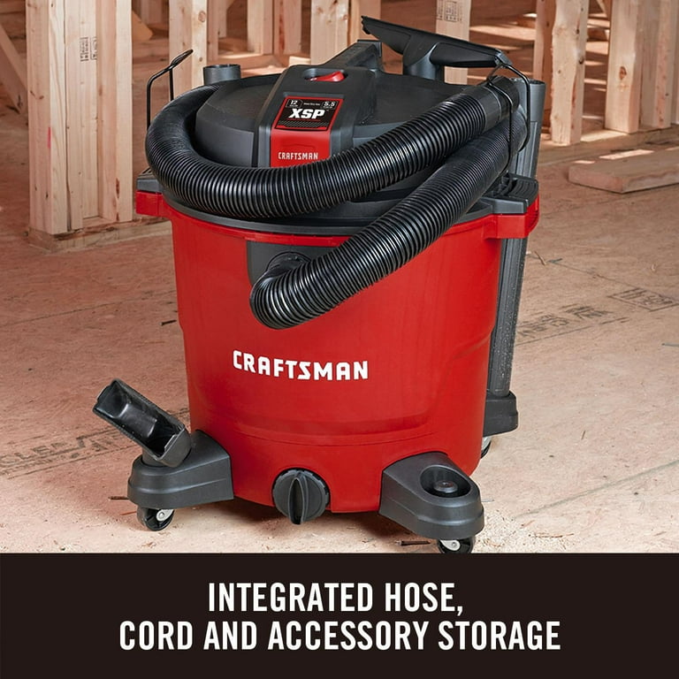 CRAFTSMAN 12-Gallon 5.5-HP Corded Wet/Dry Shop Vacuum with
