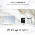 thumbnail image 7 of Large Mouse Pad, XXL Gaming Mousepad, Desk Mat for Desktop, Thick Rubber, Big & Long Size, Stitched Edges, Full Desk Pad for Laptop & Computer, Extended 31.5 x 11.8 in, Gold Gray Marble, 7 of 7
