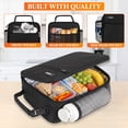 thumbnail image 5 of OPUX Insulated Lunch Box for Kids & Adults, Leakproof Lunch Bag for Boys Girls Men Women, Reusable Soft Cooler Lunchbox for School Work Picnic Travel, Reinforced Handle, Black, 5 of 8