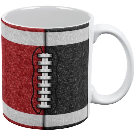 Fantasy Football Team Red and Black All Over Coffee Mug