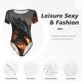 thumbnail image 4 of Naloa Fiery Black Dragon Attack Bodysuits for Women, Women's Short-Sleeved Onesie, One-Piece for Parties, dates, clubs-, 4 of 7
