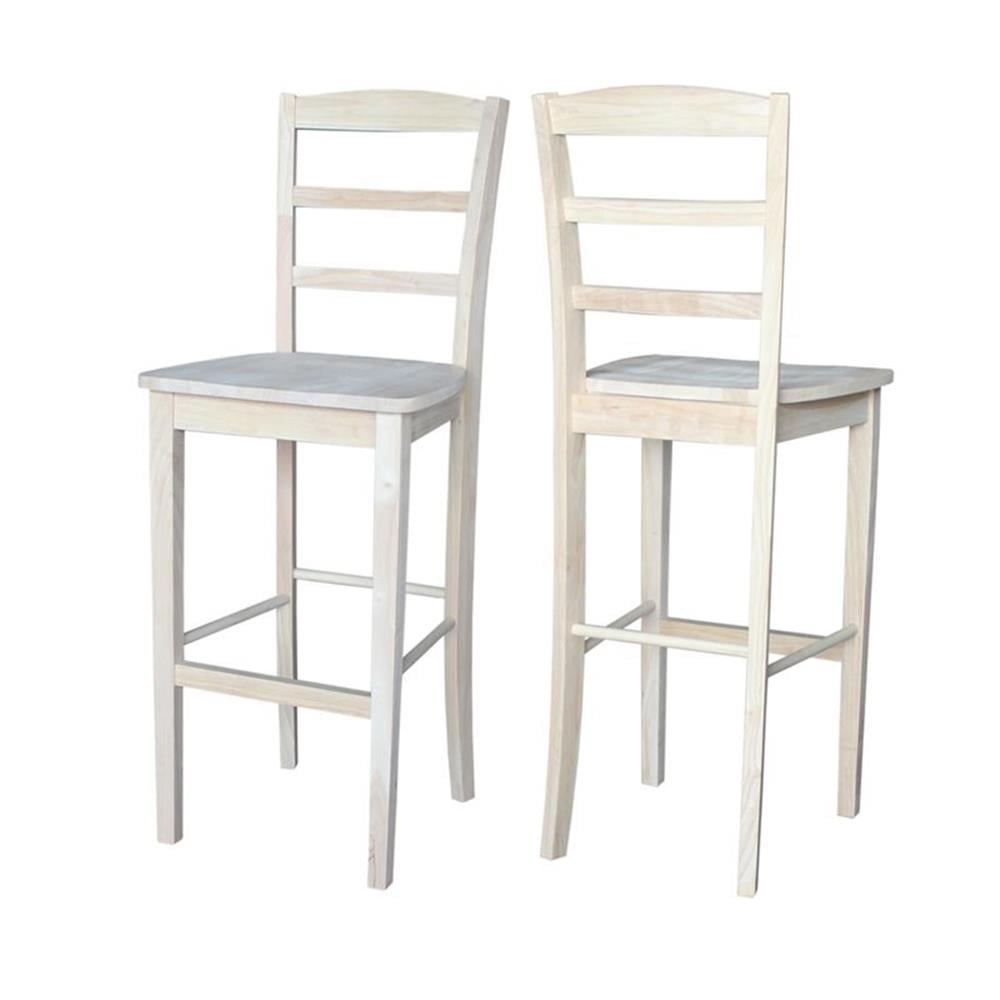 International Concepts S-403 Madrid Barheight Stool, 30", Ready To Finish