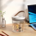 thumbnail image 4 of COM1950s Mini Fish Tank with Filter, Small Desktop Aquarium for Home Office, Portable Water Tank with LED Light and Oxygen Circulation, Clear Plastic Fish Bowl for Living Room Decor, 4 of 6