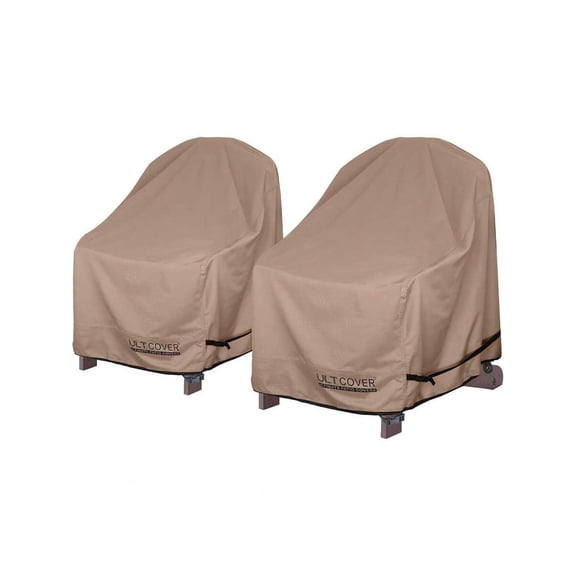 ULTCOVER Waterproof Patio Adirondack Chair Cover 2 Pack For Outdoor Chair Size Upto 32W X 35D X 36H Inch
