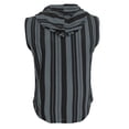 thumbnail image 5 of Men'S Sleeveless Hoodie With Dual Pockets Striped Knit Tank Top Casual Breathable Athletic Shirt For Workout Gym And Outdoor Activities Tank,Black,XL, 5 of 6