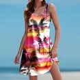 thumbnail image 2 of MKLEKYY Trajes De Baño Mujer Short Womens Summer Dresses 2024 Loose V Neck Sleeveless Swimsuit Coverup With Pockets Floral/Plain/Eyelet, 2 of 4