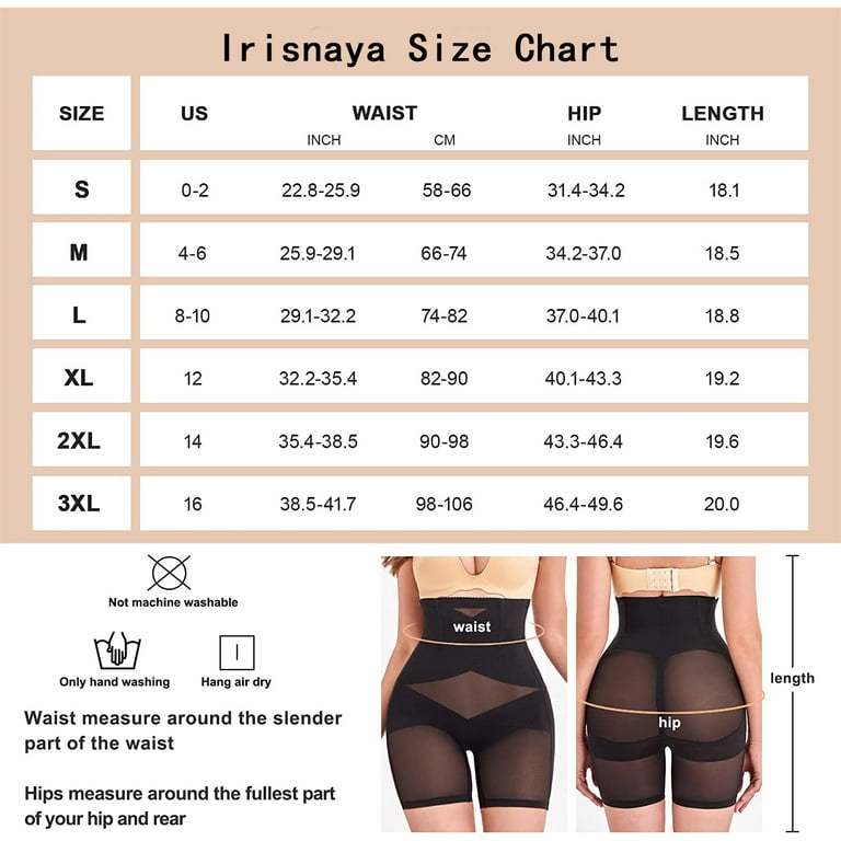Irisnaya Butt Lifter for Women Body Shaper Tummy Control Shorts Seamless Shapewear  Tummy Control Panties High Waist Trainer Thigh Slimmer Panty(Black Large) 